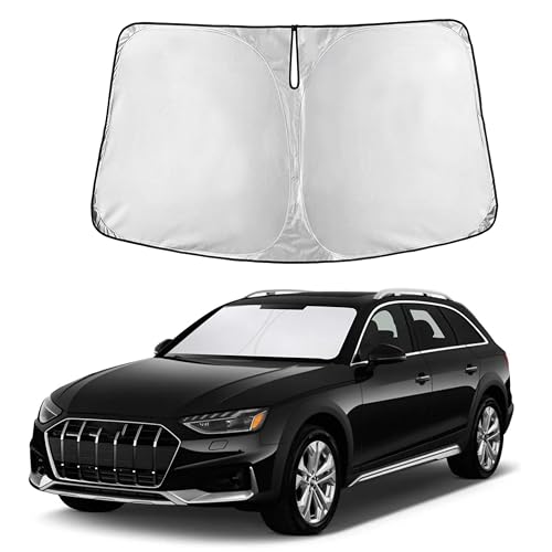 Image of Autovir Windshield Sun Shade Fit for 2017-2023 2024 2025 Audi A4 Sunshade, Front Car Window Shades Sun Visor, Blocks UV Rays & Heat, Car Accessories