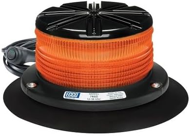 Ecco Beacon Light,Amber,3-7/64 H 7460A-VM - 1 Each