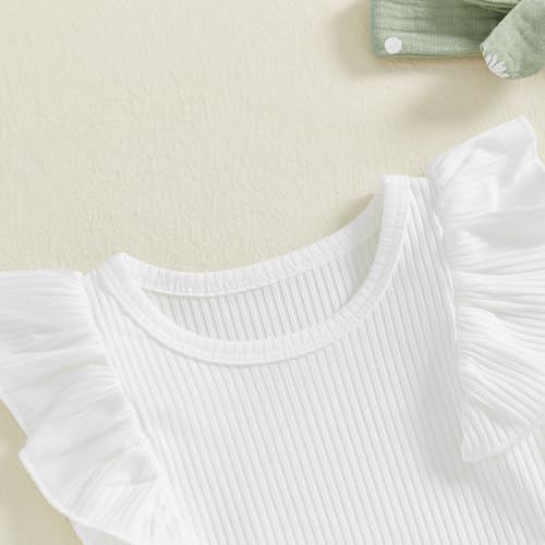 Mubineo Baby Girl Clothes Summer Outfits Cute Flower Romper Daisy Shorts Newborn Ruffle Bodysuit Outfit Sets4