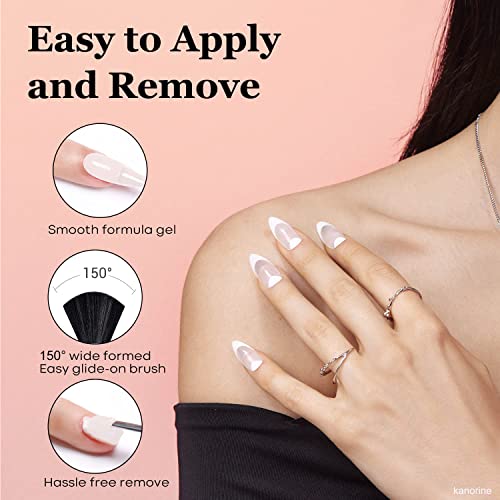 Kanorine Uv/Led Gel Polish 15Ml Milk White Color Soak Off Long Lasting Gel Polish Uv/Led Nail Art Manicure Salon Diy Gel Nail Design #TOP6