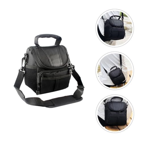 Bolsa portátil para cámara de nylon negro con cremallera suave para viajes 7