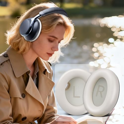 Almohadillas para auriculares SOULWIT de repuesto para Anker Soundcore Space One (S1), no para Space One Pro, cojines con cuero proteico más suave y espuma aislante de ruido — Dorado miniatura 5