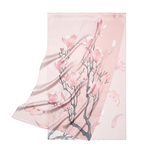 100% Mulberry Silk Scarf for Women - Large Shawl, Head Wrap, Neck & Hair Accessory - Gift Packed