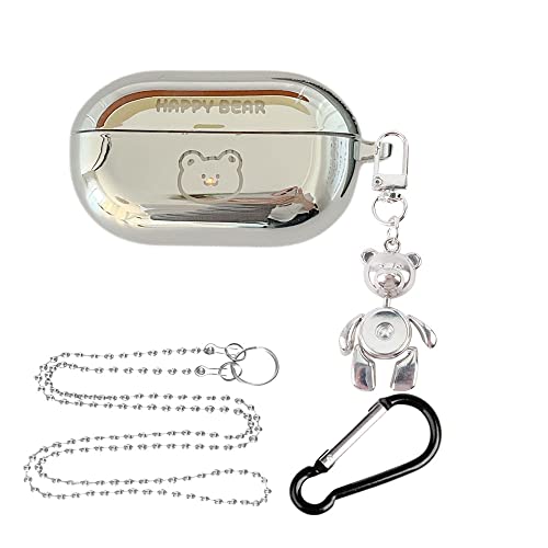 DANSTSM For Ambie AM-TW01 ケース カバー ソニー ワイヤレス イヤーホン 用 全面保護ケース 傷防止 落下防止 耐衝撃 装着充電可能 防水 防塵 創造性 かわいい 人気 漫画 分離式 TPU素材 電気メッキと塗装 ソフトカバー a