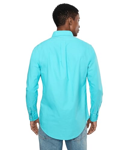 Image of POLO RALPH LAUREN, Men's, Classic Fit Garment-Dyed Oxford Shirt, Perfect Turquoise, Small