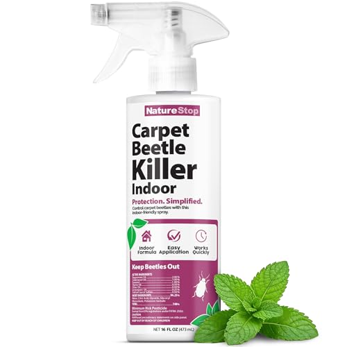 NatureStop Carpet Beetle Killer Spray for Indoor Use, Fast-Acting Treatment for Carpet Beetles &...