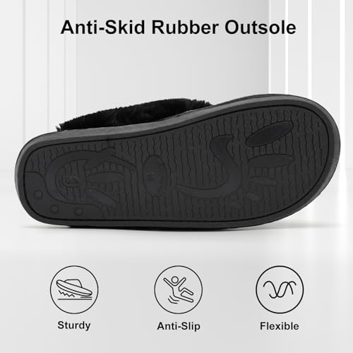 XIHALOOK Slippers for Women Soft Warm House Shoes Memory Foam Fuzzy Slippers Slip On for Indoor Outdoor4