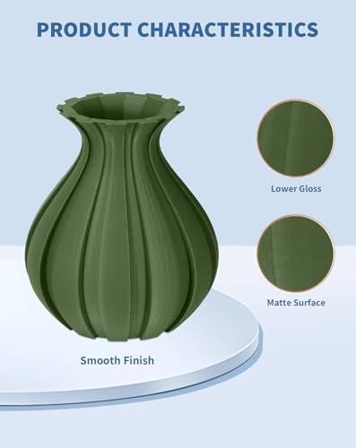 Image of DURAMIC 3D Matte PLA Filament 1.75mm Olive Green, 1kg Cardboard Spool Matte Finish 3D Printer Filament PLA 1.75mm Dimensional Accuracy 99% + /- 0.03 mm, Printing with FDM 3D Printer