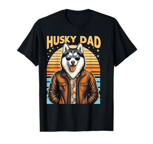 Husky Dad Siberian Husky Dog Pet Para Hombres Día del Padre Camiseta