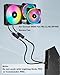 COMeap RGB Splitter for Corsair RGB HUB, Lighting Node Core and iCUE Commander CORE XT, 4 Pin Male to Female Fan Extension Cable for Corsair RGB Fan ML/LL/QL/SP/HD 9-in