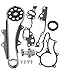 SCITOO TTK-114-HD Timing Chain Kit Tensioner Guide Rails Cam Sprocket Crank Sprocket Water Pump fits for 85-93 Toyota Pickup SR5 2.4L SOHC 22R/RE/REC