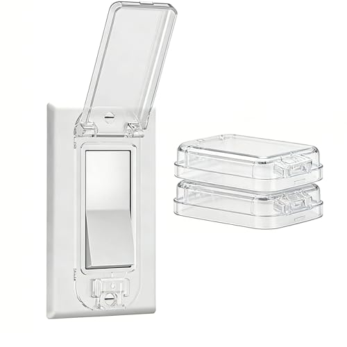 Image of ZEFTV 2 Pack Light Switch Guard Cover Child Safe Wall Switch Cover Guard for Rocker Light Switches Electrical Outlet Receptacle Covers Guard