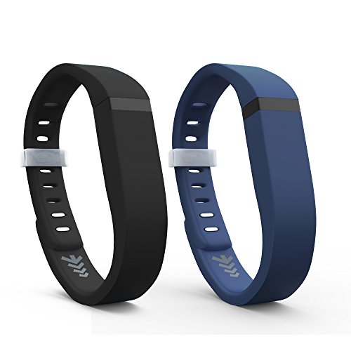 Fitbit Replacement Bands for Fitbit Flex, Black and Navy Blue, 2 Pack, Large