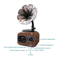 AMZOPDGS Tourne-Disque, Gramophone, Haut-Parleur rétro Vintage Gramophone Tourne-Disque Bluetooth Tourne-Disque Radio… - Les Beatles, Paul McCartney, John Lennon, RIngo Starr, George Harrison AMZOPDGS Tourne-Disque, Gramophone, Haut-Parleur rétro Vintage Gramophone Tourne-Disque Bluetooth Tourne-Disque Radio… – Image 3