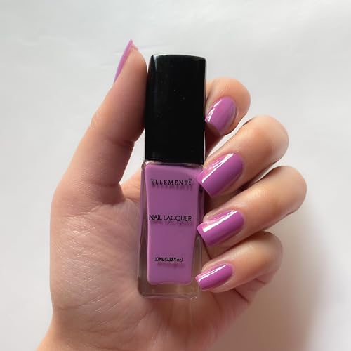 Image of Ellement Co. Monster Vegan Purple Nail Polish - Chip-Resistant, Non-Yellowing, Gel-Like Shine, Long-Lasting, Neon - 10 ML