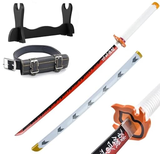Udekit Anime Ninja Espada de Bambú Katana Guerrero Arma–40pulgadas(104 cm),con Cinturón y Soporte,para Halloween Fiesta Temática Carnaval Fiesta de Disfraces Cosplay | Ya disponible en tu tienda friki favorita! En mundofriki.es!