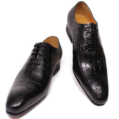 Oxford Handcrafted Men's Genuine Leather Lace up Dress Business Formal Shoes3