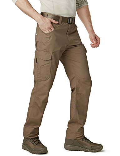CQR Men's Work Rip-Stop Tactical Utility Operator Pants EDC, Work Cargo(twp302) - Coyote