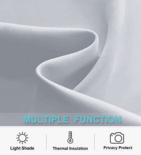 Ryb Home Kitchen Curtains Room Darkening Curtain Tiers Small Window Curtain Draperies For Nursery / Dining Room / Bathroom, 42 Inch Wide X 36 Inch Long, Grayish White, 2 Panels #TOP5
