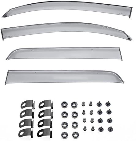 WellVisors Window Visors Wind Deflectors Compatible with Toyota Sequoia 2008-2022 Premium Series Rain Guards 3-847TY045