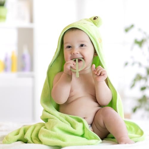 Aolso Baby Beißspielzeug, 2 Stück Kinderzahnbürste Zahnungshilfe, BPA-freies Silikon Säuglingszahnbürste, wundes Zahnfleisch zu stimulieren und zu massieren, ab 3 Monaten (Gelb/Grün)
