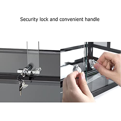 REPTI ZOO 85 Gallon Large Reptile Tank, Wide & Tall Tempered Glass Large Reptile Terrarium 47.2" x 17.7"x 23.6" for Tortoise Snake, Top Screen Ventilation & Anti Escape Lid - Image 4