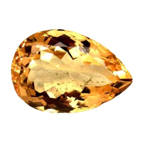 Citrine naturelle en poire pour remplacer une pierre ou créer un pendentif
