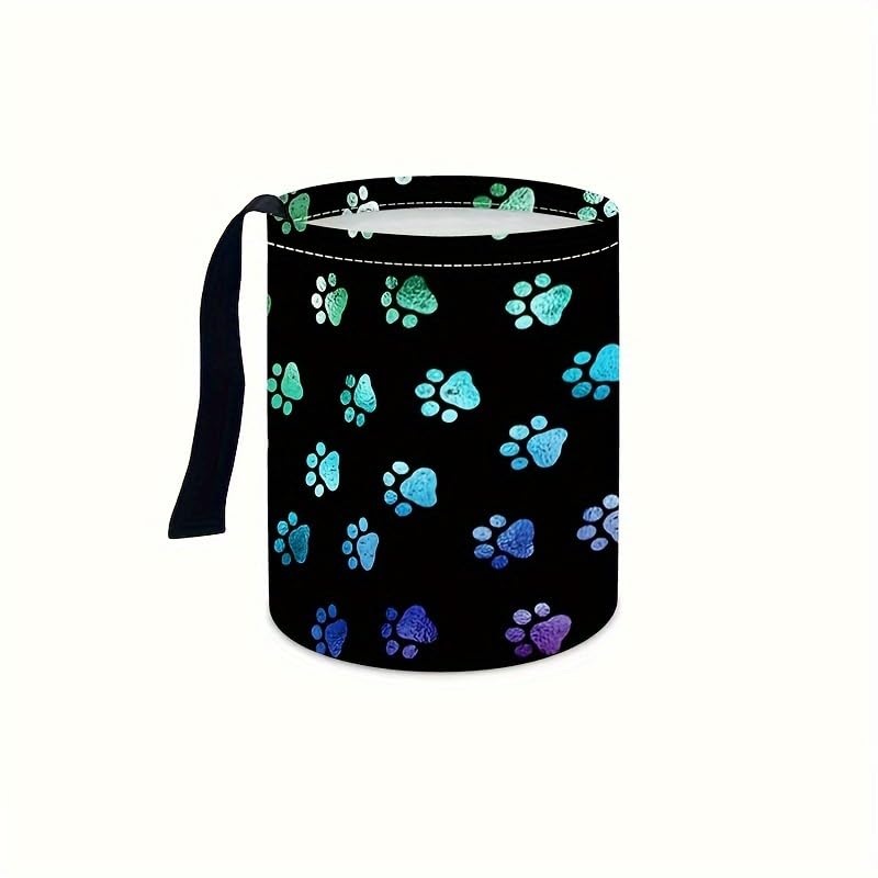 Image of Portable Reusable Waterproof Car Trash Bin, Multipurpose Vehicle Organizer, Road Trip Essentials (Dog paw 3)