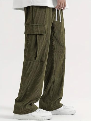 Image of GRECIILOOKS Cargo Joggers for Men - Cotton Loose Fit Utility Pants with 4 Pockets | Durable Outdoor & Hiking Trousers (Available in Plus Size)