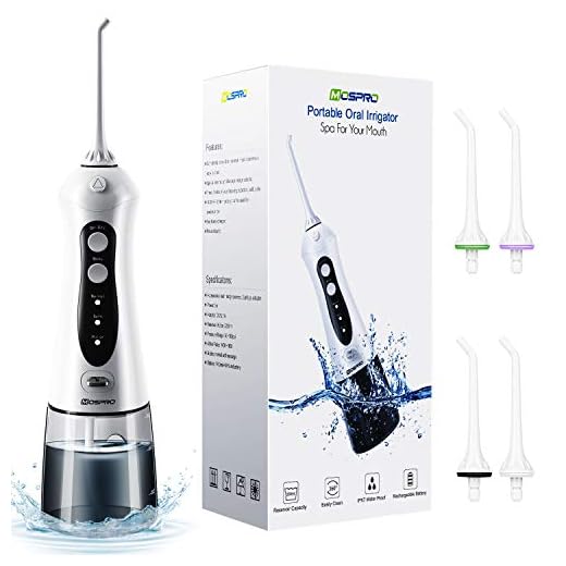 Water Flosser Professional Cordless Dental Oral Irrigator - 300ML Portable and Rechargeable IPX7 Waterproof 3 Modes Water Flosser with Cleanable Water Tank for Home and Travel, Braces & Bridges Care