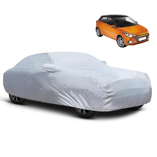 Image of Autofy Car Cover Waterproof SilverShield for Hyundai I20 Elite [Year 2021 Onwards] - I20 Elite Car Cover Dust & UV Protection I20 Elite Car Body Cover with Mirror Pocket Soft Cotton Lining