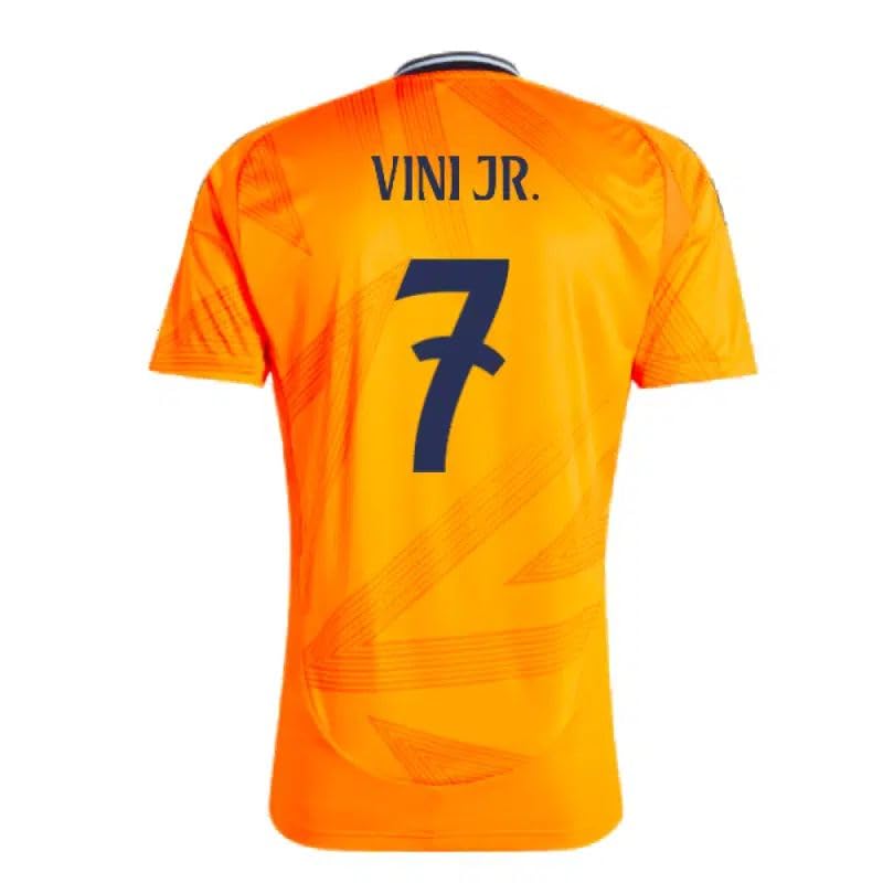 Pro Soccer Specialists Vini Jr. #7 Home Madrid Soccer Jersey 2024/25 (Large) Orange