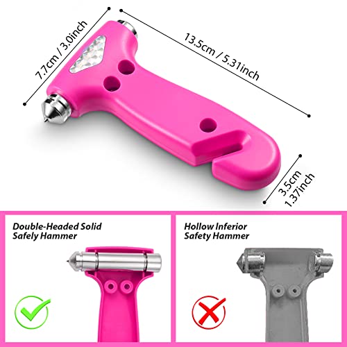 Yiader Window Breaker, 3-In-1 Emergency Escape Tool With Car Window Breaker And Seatbelt Cutter, Car Safety Hammer Car Essentials Tool For Women（Pink） #TOP1
