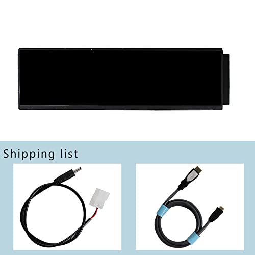 Image of VSDISPLAY 12.6 Inch IPS LCD Screen Monitor 1920x515 Display with Cable Kit,Fit for DIY Y60 PC Case CPU GPU Secondary Monitor Panel