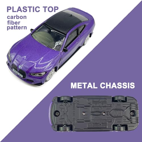 Modelo de Auto 1:64 Escala 2022 M4 G82 Morado miniatura 3
