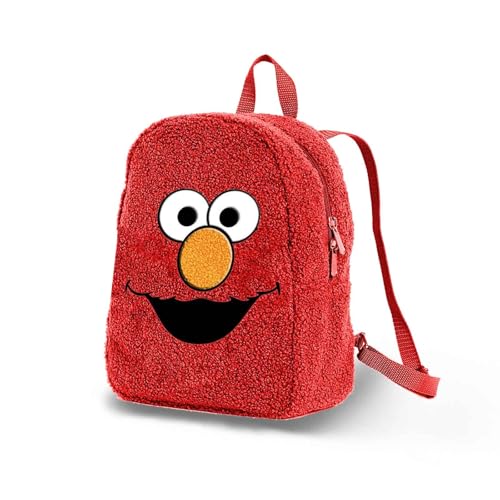 Karactermania Barrio Sésamo Elmo Face-Mochila Plush, Rojo 22 x 27 cm, Capacidad 7 L