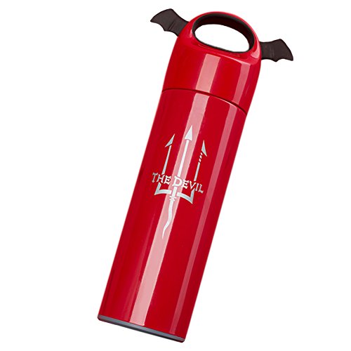 Chinashow 13.7 OZ(400ml) Lovely Devil Wing Water Bottle Insulated Stainless Steel Water Bottle [red]