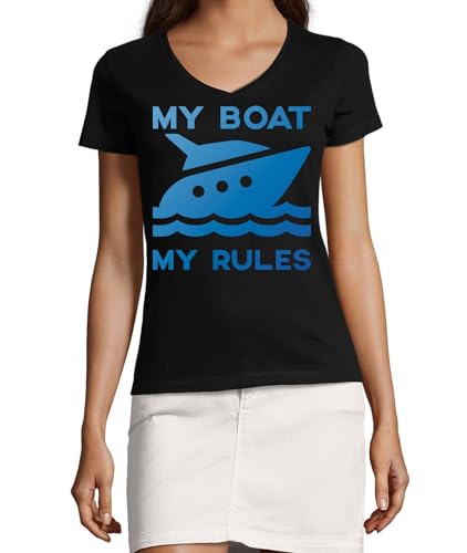 T-shirt drôle My Boat My Rules : cadeau idéal pour navigatrice XL