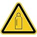 Aufkleber Warnung vor Gasflaschen gemäß ASR A1.3/ BGV A8, Folie selbstklebend 10cm (Warnschild, Gasflasche) praxisbewährt, wetterfest