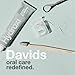 Davids Hydroxi Fluoride Free Nano Hydroxyapatite Whitening + Enamel Health Toothpaste, Antiplaque, Fresh Breath, Remineralizing, SLS Free, Natural Peppermint, 4 oz, Made in USA