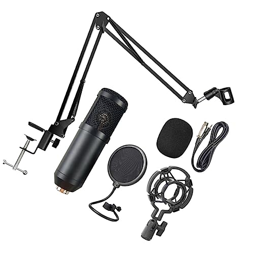 GALPADA 1Set USB Streaming Microphone Cardioid Condenser Mic for Laptop Gaming Recording Noise Isolating Design for Podcasting Live Streaming Plug Play Compatibility