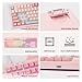 MechLands Aula S102 Gaming Membrantastatur mit Ziffernblock, 100% vollständige Tastenbelegung, USB-C-Kabelverbindung, RGB, cremige Silikonstruktur, leise Tastatur für PC-Spiele/Büro (Rosa)