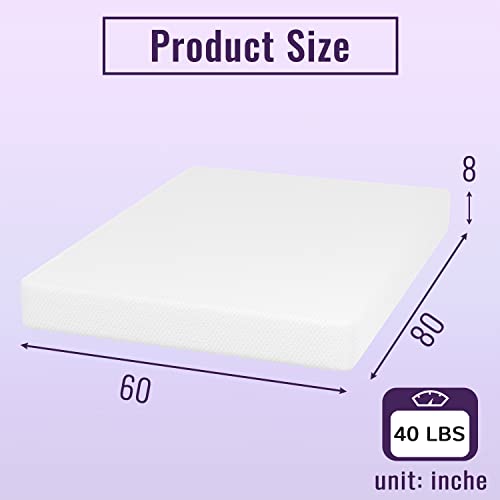 Image of PayLessHere Memory Foam Mattress Cooling Gel Bamboo Charcoal Infused Mattress 8 inch Mattress CertiPUR-US Certified Breathable Bed Mattress Pressure Relief,Fiberglass Free,White Queen