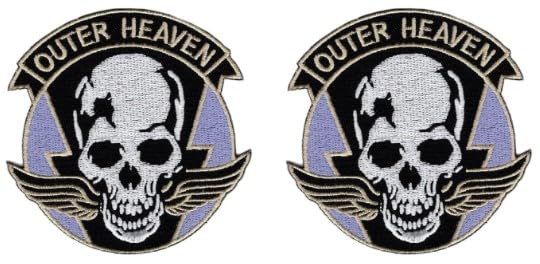 Outer Heaven The Phantom Pain [Iron ON 3.0 InchPatch] (MTO3) 2 Piece for Jackets, Vests, Hats, Backpacks, and Tactical Gears.