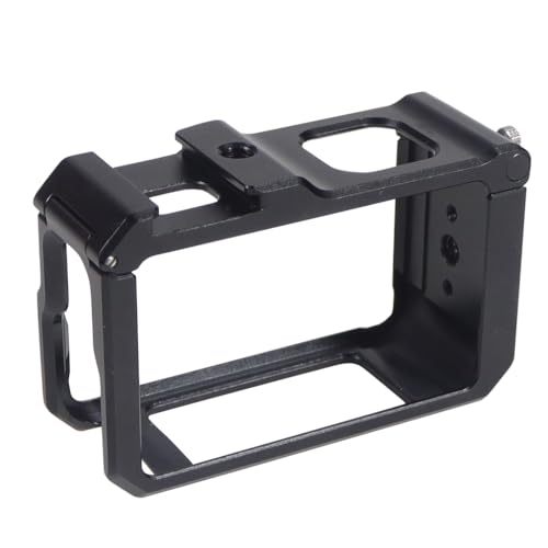 NovelGoal Aluminum Protective Frame Compatible with DJI Action 5pro/4/3 Horizontal and Vertical Shooting Camera Cage with Cold Shoe Slot (Cage Only)