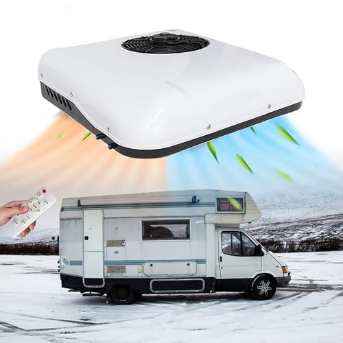 12 V Dach-RV-Klimaanlage, oben montiert, Kühl- und Wärme-Klimaanlage für LKW, Wohnmobil, Gabelstapler, Baufahrzeug, Kran, Van