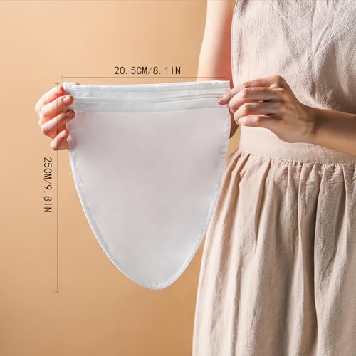 Image of FATCAT Fine Mesh Cheese Cloth, Fine Mesh Strainer Bags, Nut Milk Bag, Cheesecloth for Straining (S-Size*5 / Excluding Bracket)