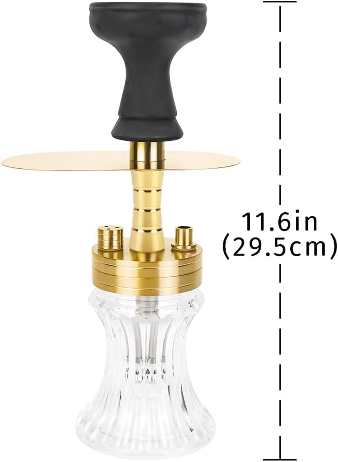 Portable Hookah Set for Outdoor Travel Mini Narguiles Cachimbas Shisha Ket with Bag 2 Go, white