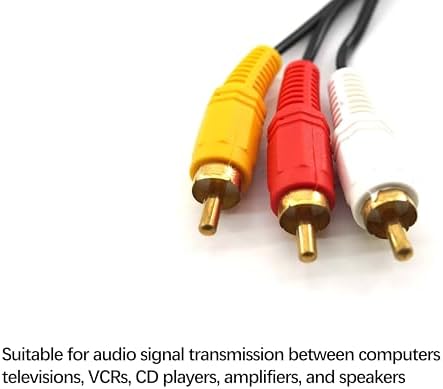 Replacement 1/3 Audio Cable 3.5mm to 3 RCA Audio AV Connection Cable TV Box Three Lotus Head AV Cable， Compatible with Smartphone, TV, MP3, Tablet,Speaker, Home Theater (10FT) — 사진 3