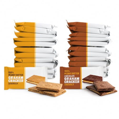 La Purita Peanut Butter Graham Cracker Sandwich Variety Pack | Original + Chocolate | Vegan, Gluten Free, Dairy Free, Plant-Based Snacks image 2